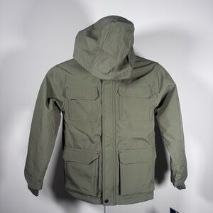 Weather Club Boys Hooded Parka Jacket Size 8 | Olive Green Faux Fur Lined coat